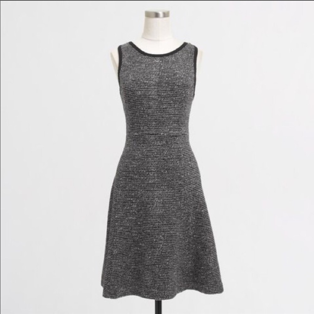J.CREW Factory Grey Knit Tweed Sleeveless Dress 4
